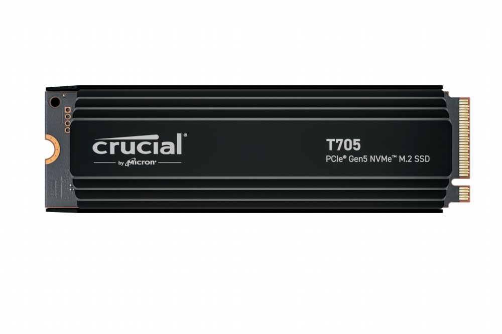 Crucial T705 | 4 TB NVMe SSD | M.2 Gen5 | tot 14.100 MB/s Lezen | tot 12.600 MB/s Schrijven | Heatsink - Matmuis - Matmuis